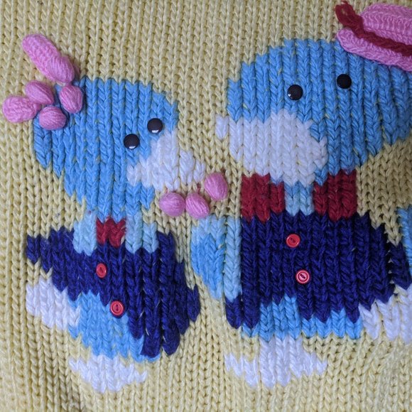 Unique Cute Romantic Pair Love Couple Pullover Dolman Sleeves Loose Sweater 3D - Picture 2 of 16